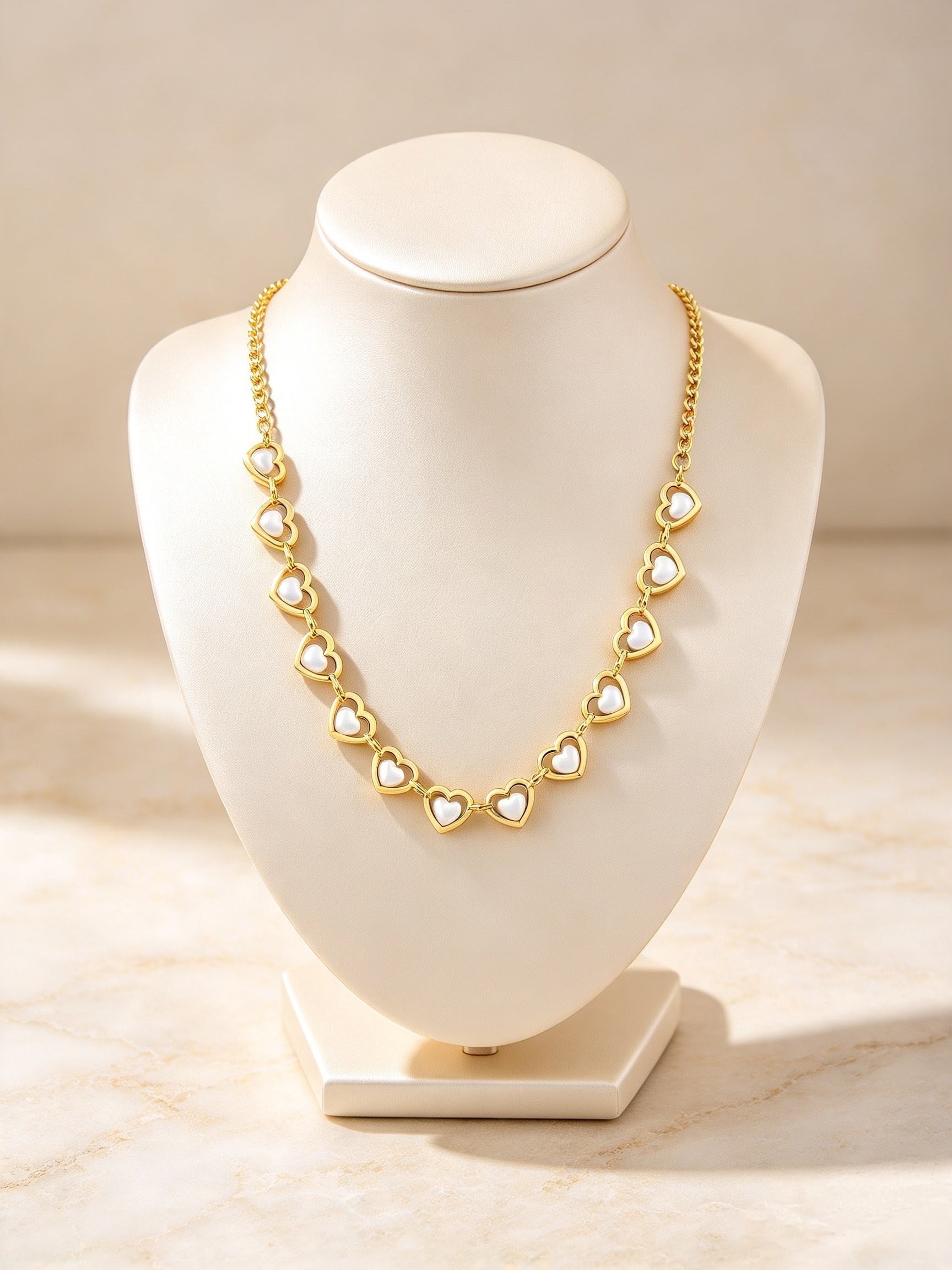 Choker Coração Perolado